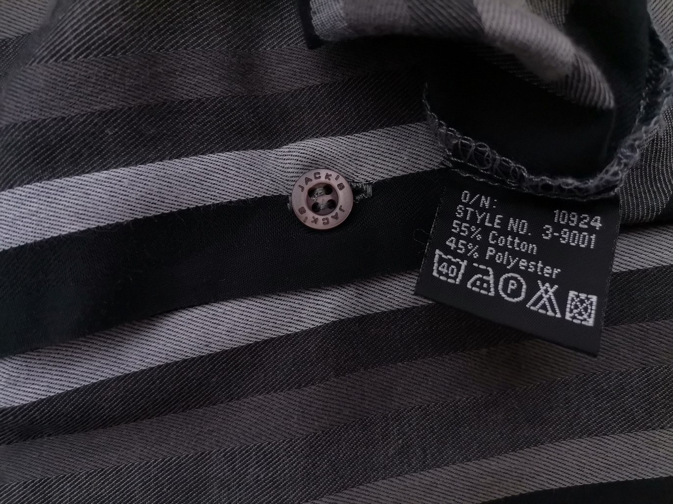 Rozmiar M Kolor Szary Pasy Kołnierz Męska Koszula Casual Długi rękaw Materiał Bawełna