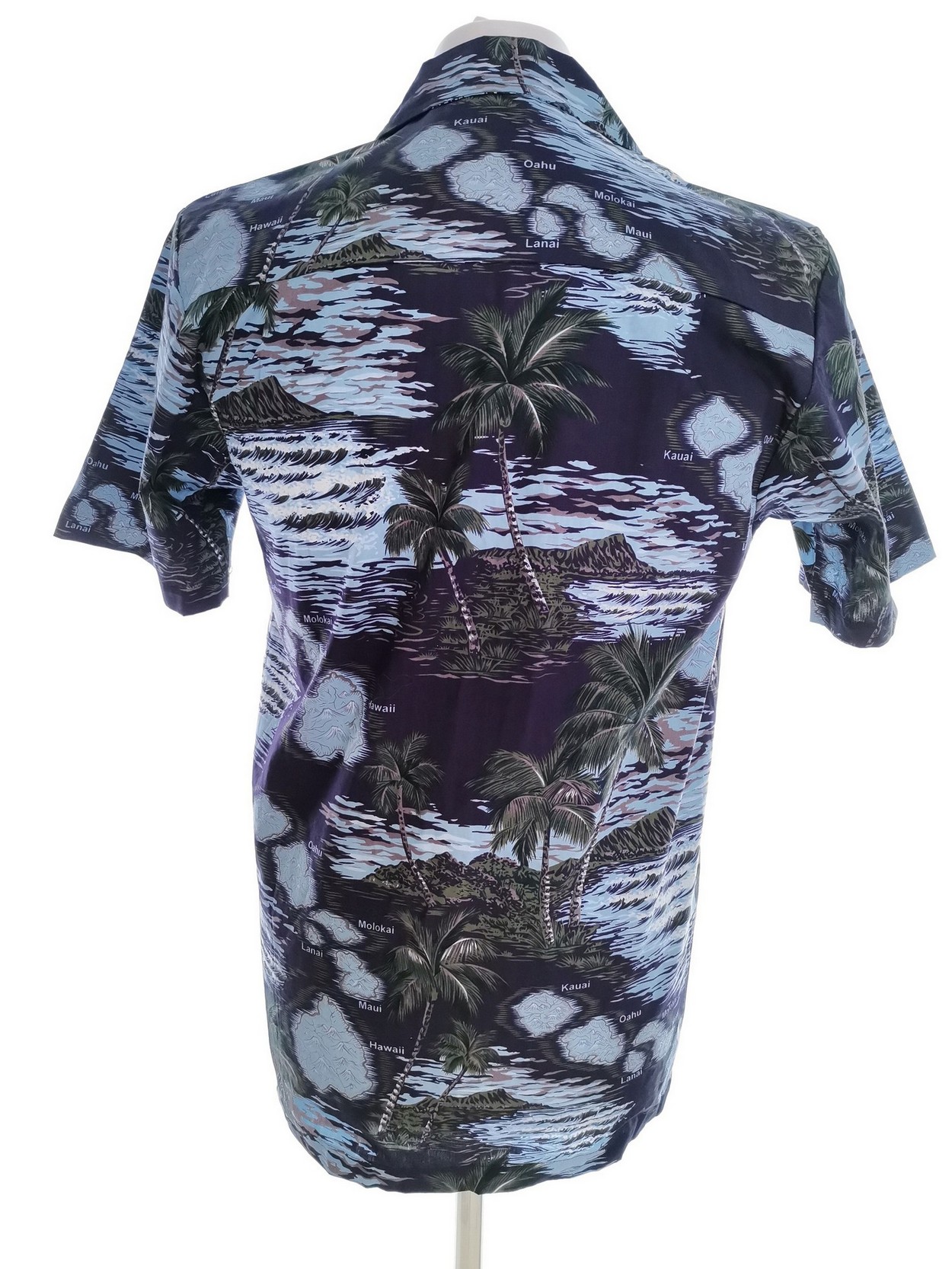 IMG_20210507_151931.jpg Hawaii Rozmiar S Kolor Granatowy Kołnierz Męska Koszula Casual Krótki rękaw Materiał Bawełna 100%