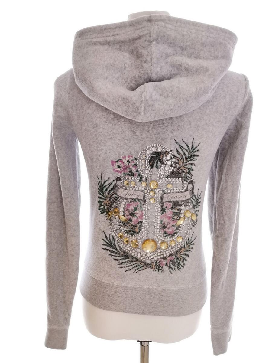 Juicy couture Rozmiar XS Kolor Szary Bluza na suwak Długi rękaw Materiał Bawełna Juicy couture Rozmiar XS Kolor Szary Bluza na suwak Długi rękaw Materiał Bawełna
