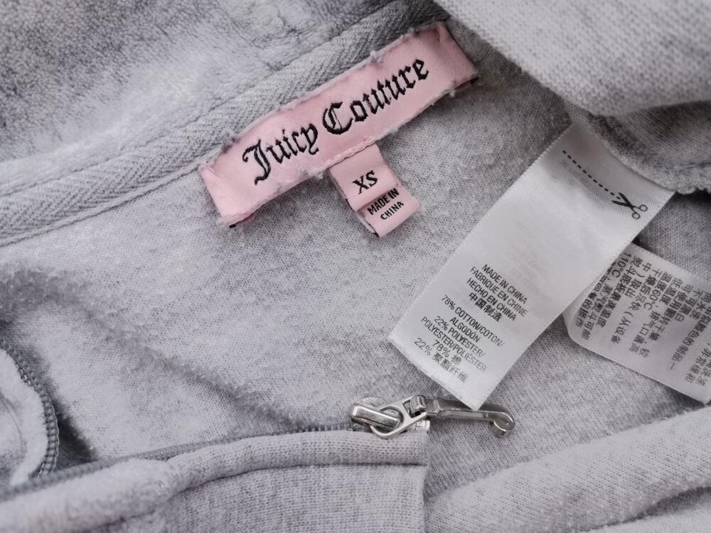 Juicy couture Rozmiar XS Kolor Szary Bluza na suwak Długi rękaw Materiał Bawełna Juicy couture Rozmiar XS Kolor Szary Bluza na suwak Długi rękaw Materiał Bawełna