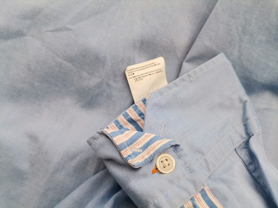 IMG_20210510_132325.jpg Hugo Boss Orange Rozmiar XL Kolor Niebieski Kołnierz Męska Koszula Elegancka Długi rękaw Materiał Bawełna 100%
