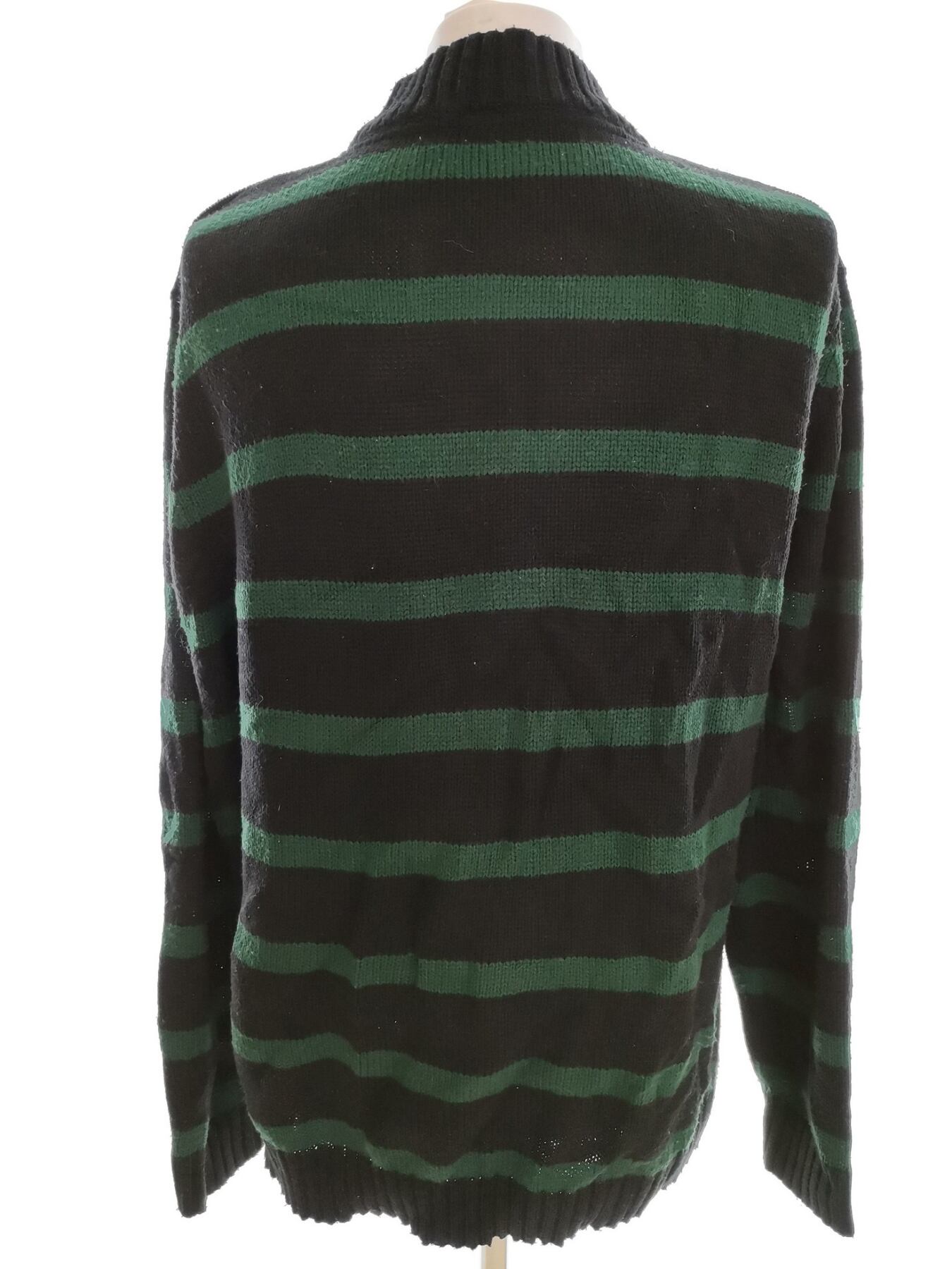 Pierre Cardin Rozmiar 2XL Kolor Zielony Pasy Męski Sweter Długi rękaw Materiał Akryl 100%