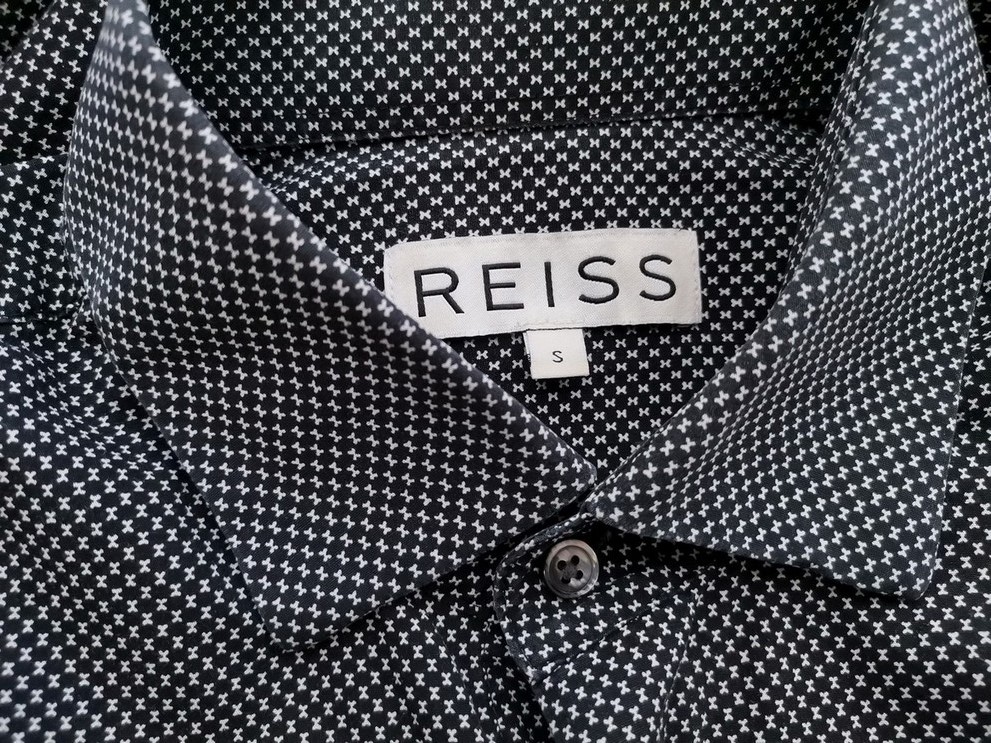 IMG_20210510_134820.jpg Reiss Rozmiar S Kolor Czarny Kołnierz Męska Koszula Casual Długi rękaw Materiał Bawełna