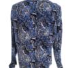 Batik Rozmiar 16/16,5 (L) Kolor Granatowy Kołnierz Męska Koszula Casual Długi rękaw
