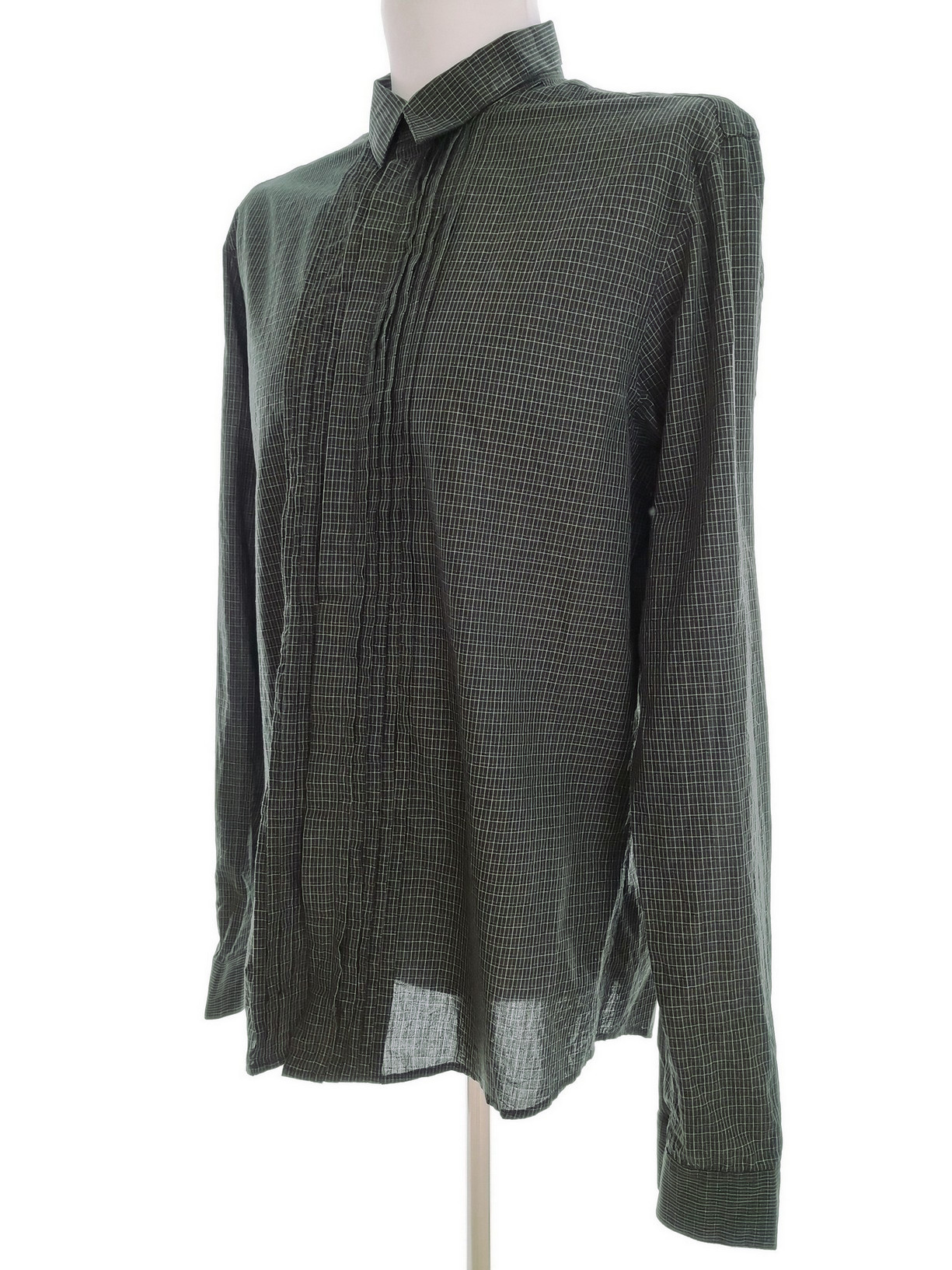 IMG_20210511_123539.jpg Dkny Rozmiar XL Kolor Czarny Krata Kołnierz Męska Koszula Casual Długi rękaw Materiał Bawełna 100%