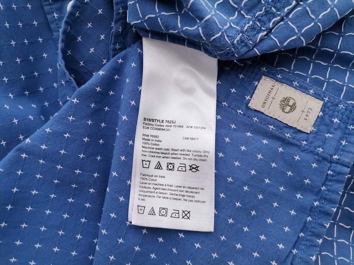 IMG_20210511_125926_r1.jpg Timberland Rozmiar L Kolor Niebieski Kołnierz Męska Koszula Casual Długi rękaw Materiał Bawełna 100%
