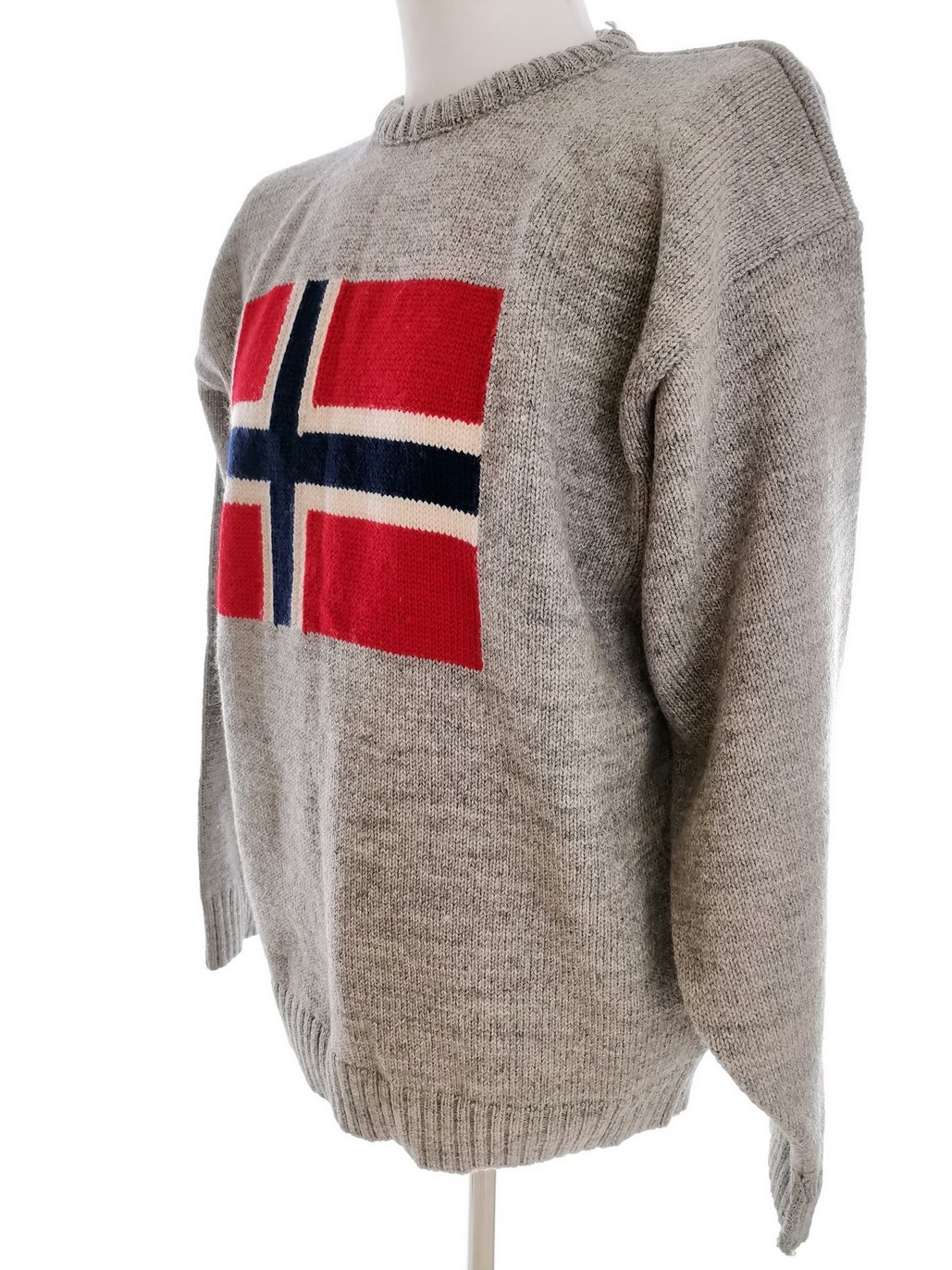 IMG_20210511_131129.jpg Norwegian jumper Rozmiar L Kolor Szary Męski Sweter Długi rękaw Materiał Wełna 100%