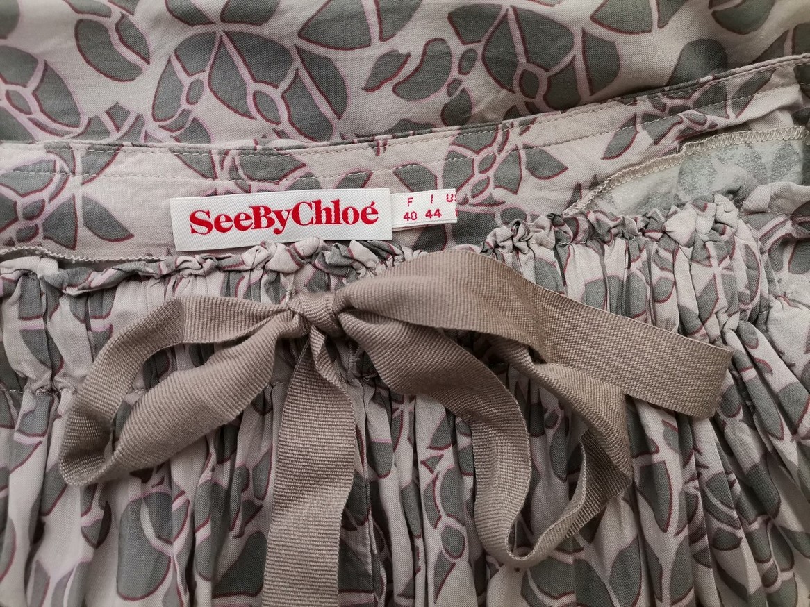 SEE BY CHLOE Rozmiar 40 Kolor Szary Spodnie Casual Materiał Wiskoza