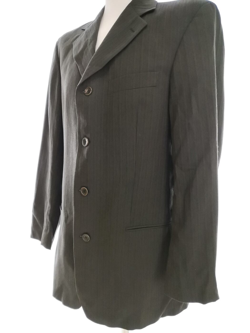 IMG_20210512_131649.jpg Hugo Boss Rozmiar 98 (L) Kolor Khaki Męska Marynarka Długi rękaw Materiał Schurwolle