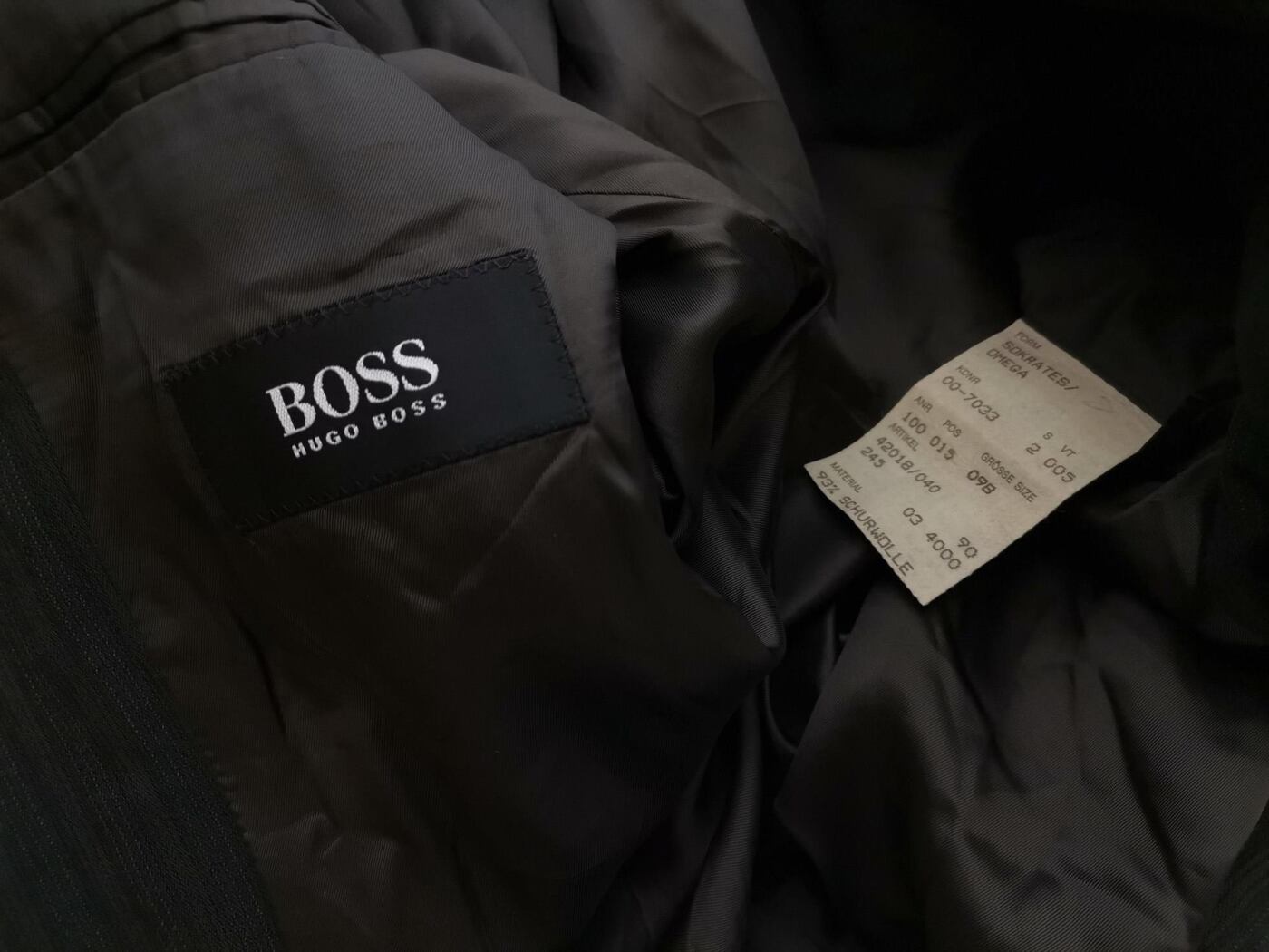 IMG_20210512_131739_r2.jpg Hugo Boss Rozmiar 98 (L) Kolor Khaki Męska Marynarka Długi rękaw Materiał Schurwolle