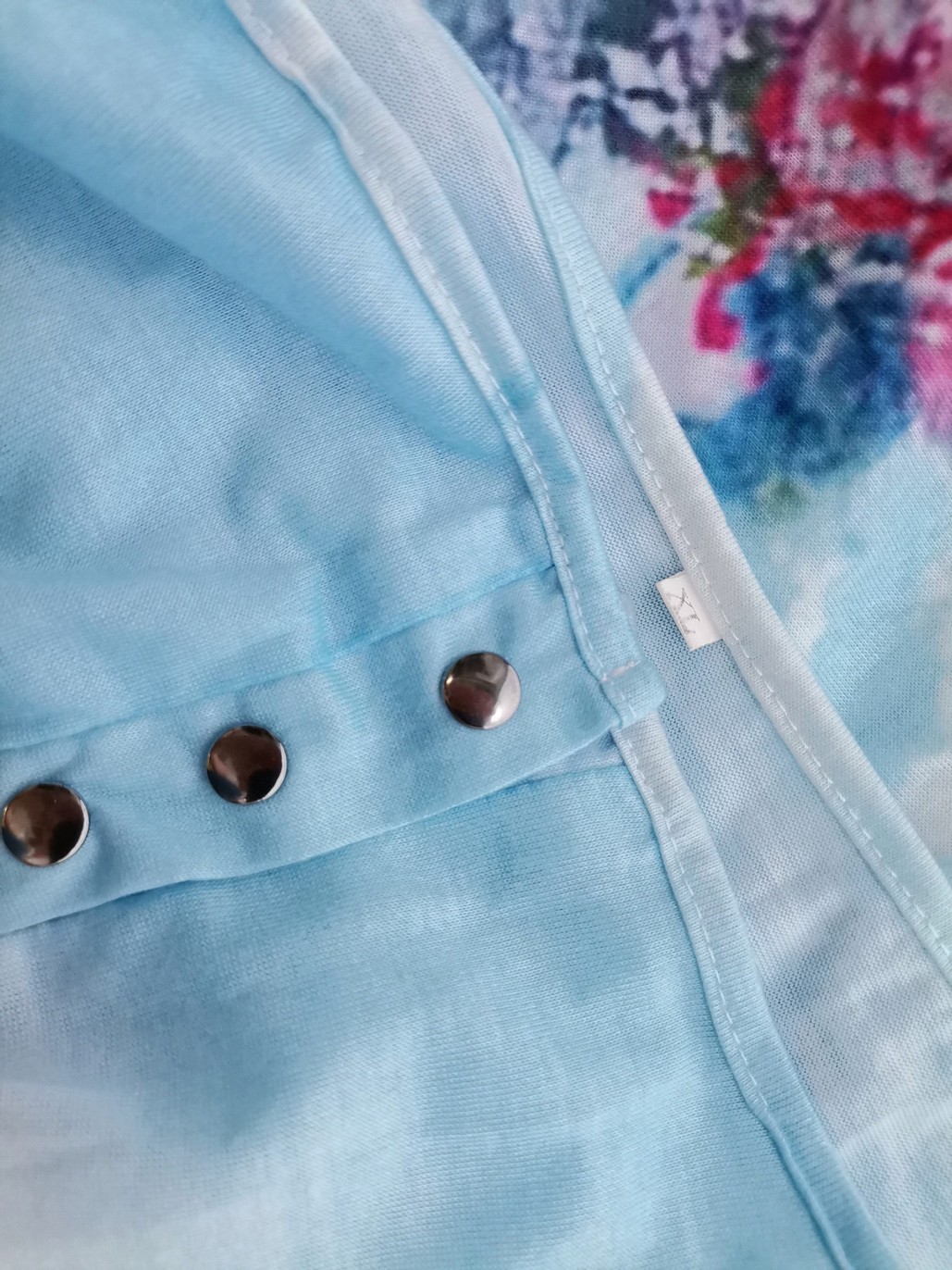 Vintage Rozmiar XL Kolor Niebieski W łódkę Tunika Popover Bluzka Rękaw 3/4 Vintage Rozmiar XL Kolor Niebieski W łódkę Tunika Popover Bluzka Rękaw 3/4