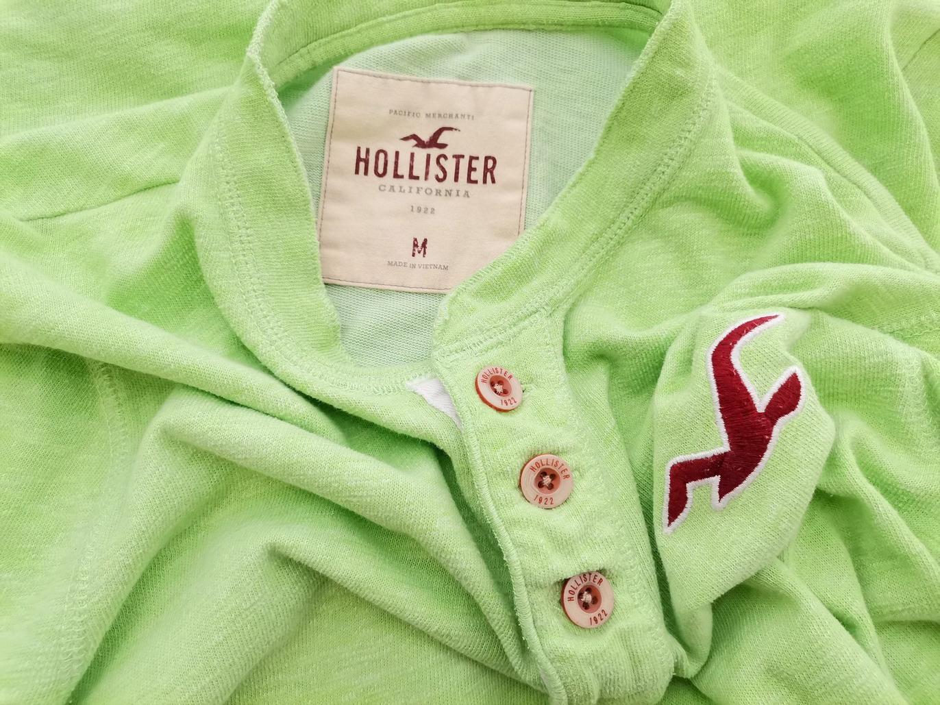 IMG_20210513_131235_r1.jpg Hollister Rozmiar M Kolor Zielony Męski Sweter Długi rękaw Materiał Bawełna