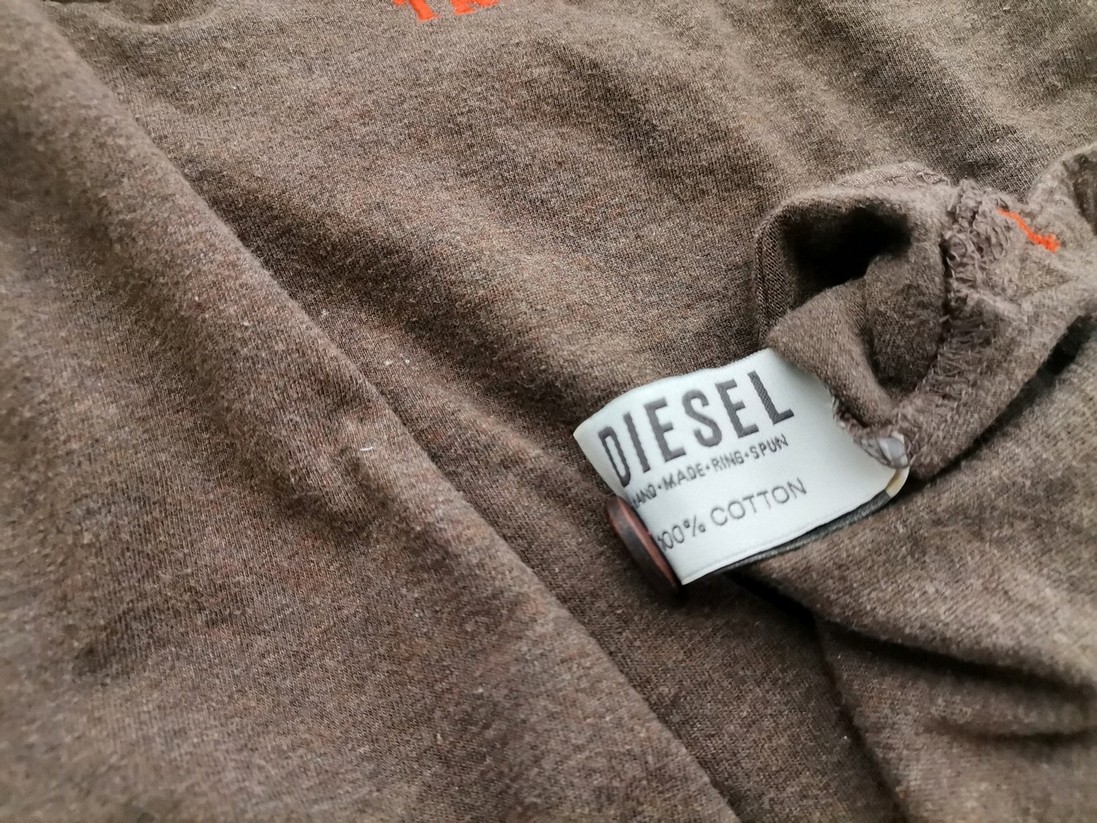 IMG_20210513_132534.jpg Diesel Rozmiar M Kolor Brązowy Męski T-Shirt Krótki rękaw Materiał Bawełna 100%