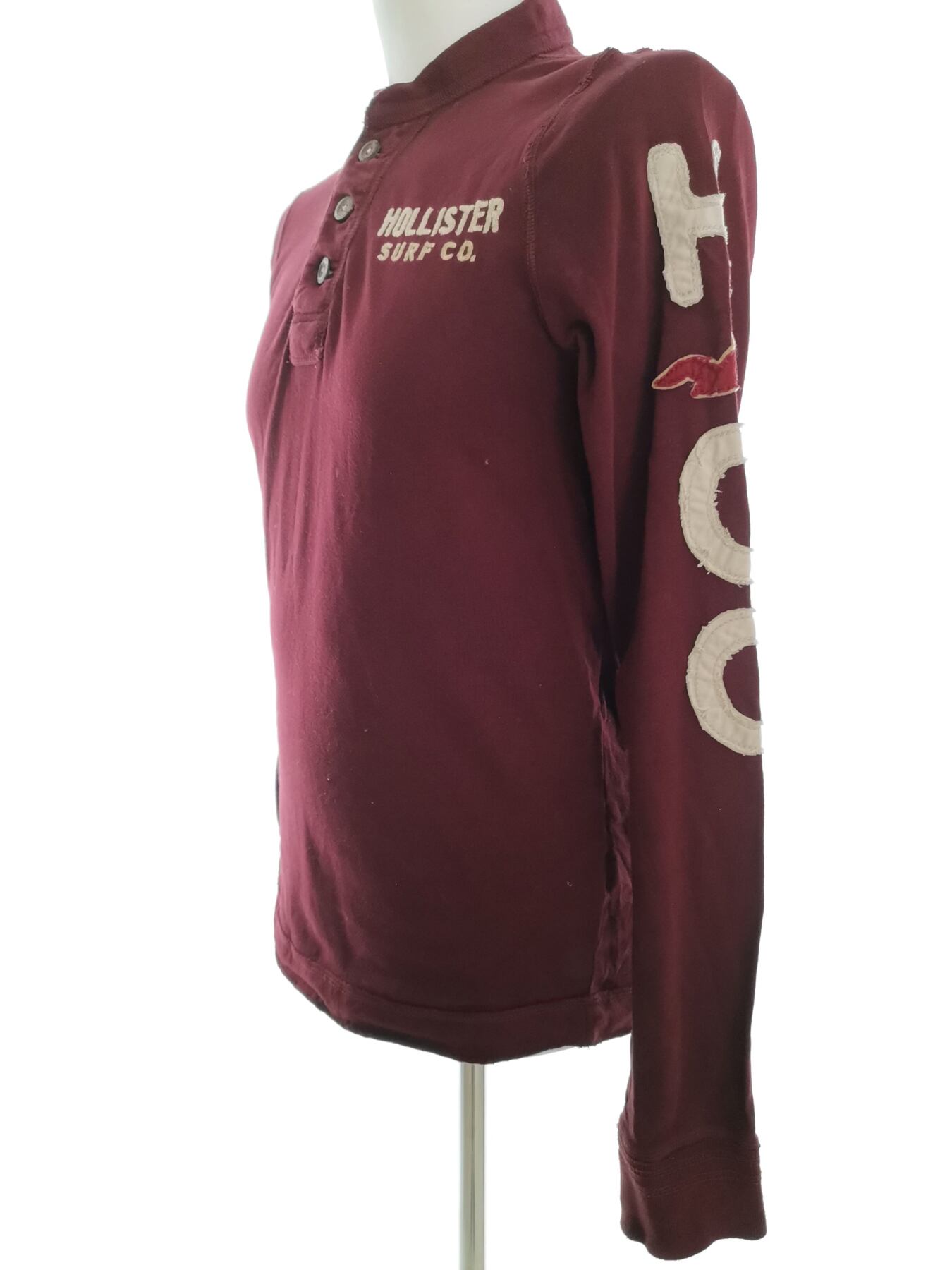 IMG_20210513_141312.jpg Hollister Rozmiar M Kolor Bordowy Męski Sweter Długi rękaw Materiał Bawełna 100%