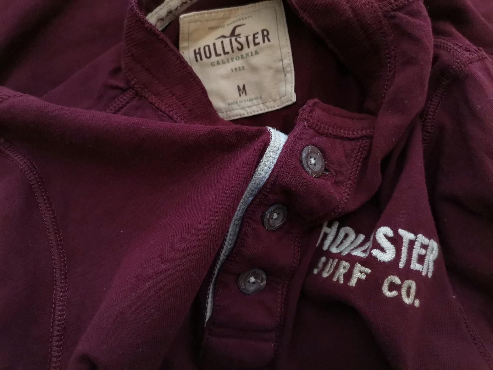 IMG_20210513_141344_r1.jpg Hollister Rozmiar M Kolor Bordowy Męski Sweter Długi rękaw Materiał Bawełna 100%