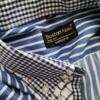 Rozmiar XL Kolor Niebieski Pasy Kołnierz Męska Koszula Casual Długi rękaw Materiał Bawełna 100%
