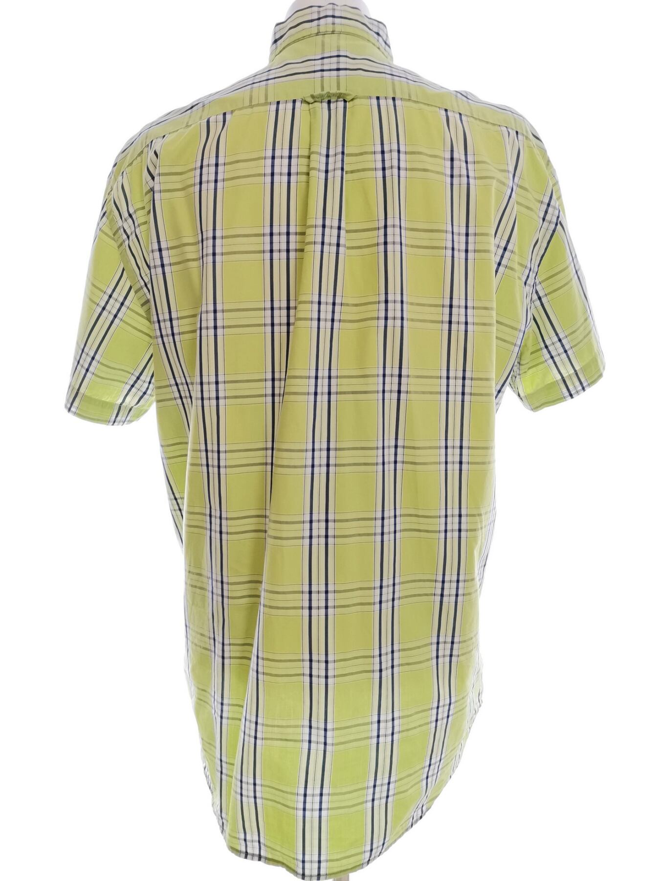 Gant Rozmiar XL Kolor Zielony Krata Kołnierz Męska Koszula Casual Krótki rękaw Materiał Bawełna 100%