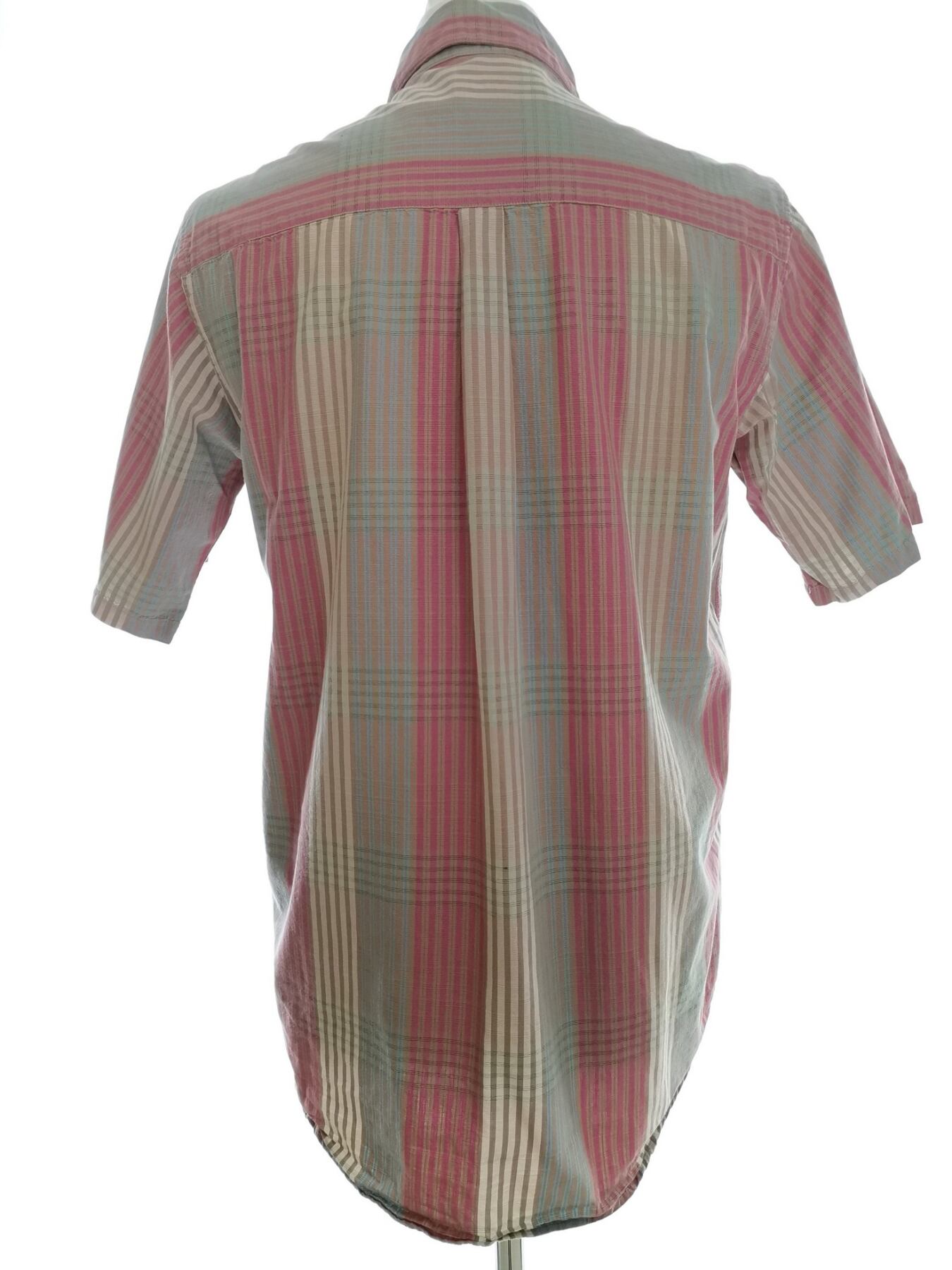 IMG_20210513_143440.jpg Pepe jeans Rozmiar L Kolor Różowy Pasy Kołnierz Męska Koszula Casual Krótki rękaw Materiał Bawełna 100%
