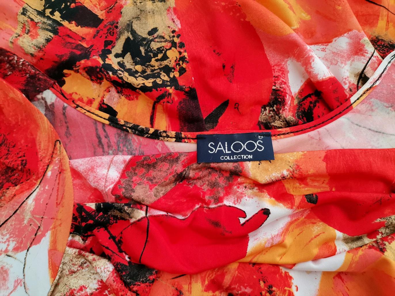 Saloos Collection Rozmiar XL Kolor Czerwony Kwadratowy dekolt Sukienka Sheath Bezrękawnik Midi Saloos Collection Rozmiar XL Kolor Czerwony Kwadratowy dekolt Sukienka Sheath Bezrękawnik Midi