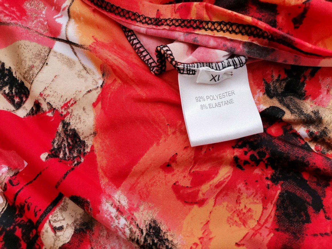 Saloos Collection Rozmiar XL Kolor Czerwony Kwadratowy dekolt Sukienka Sheath Bezrękawnik Midi Saloos Collection Rozmiar XL Kolor Czerwony Kwadratowy dekolt Sukienka Sheath Bezrękawnik Midi