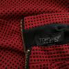 Topshop Rozmiar 36 Kolor Czerwony Pół golf Sukienka Mini Krótki rękaw Krótka