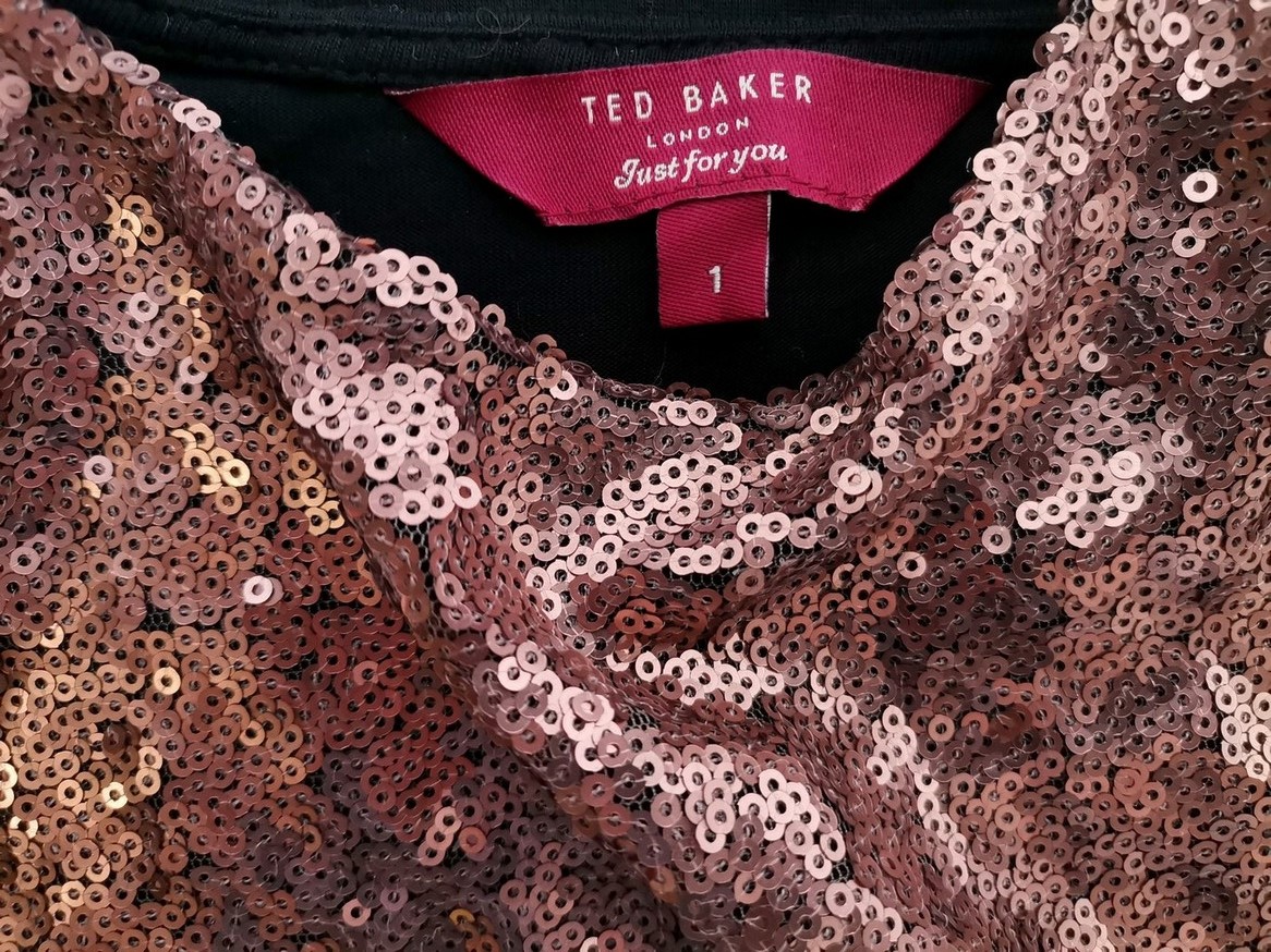 IMG_20210514_114659.jpg Ted Baker Rozmiar 1 (36) Kolor Czarny Okrągły dekolt Bluzka Krótki rękaw Materiał Wiskoza 100%