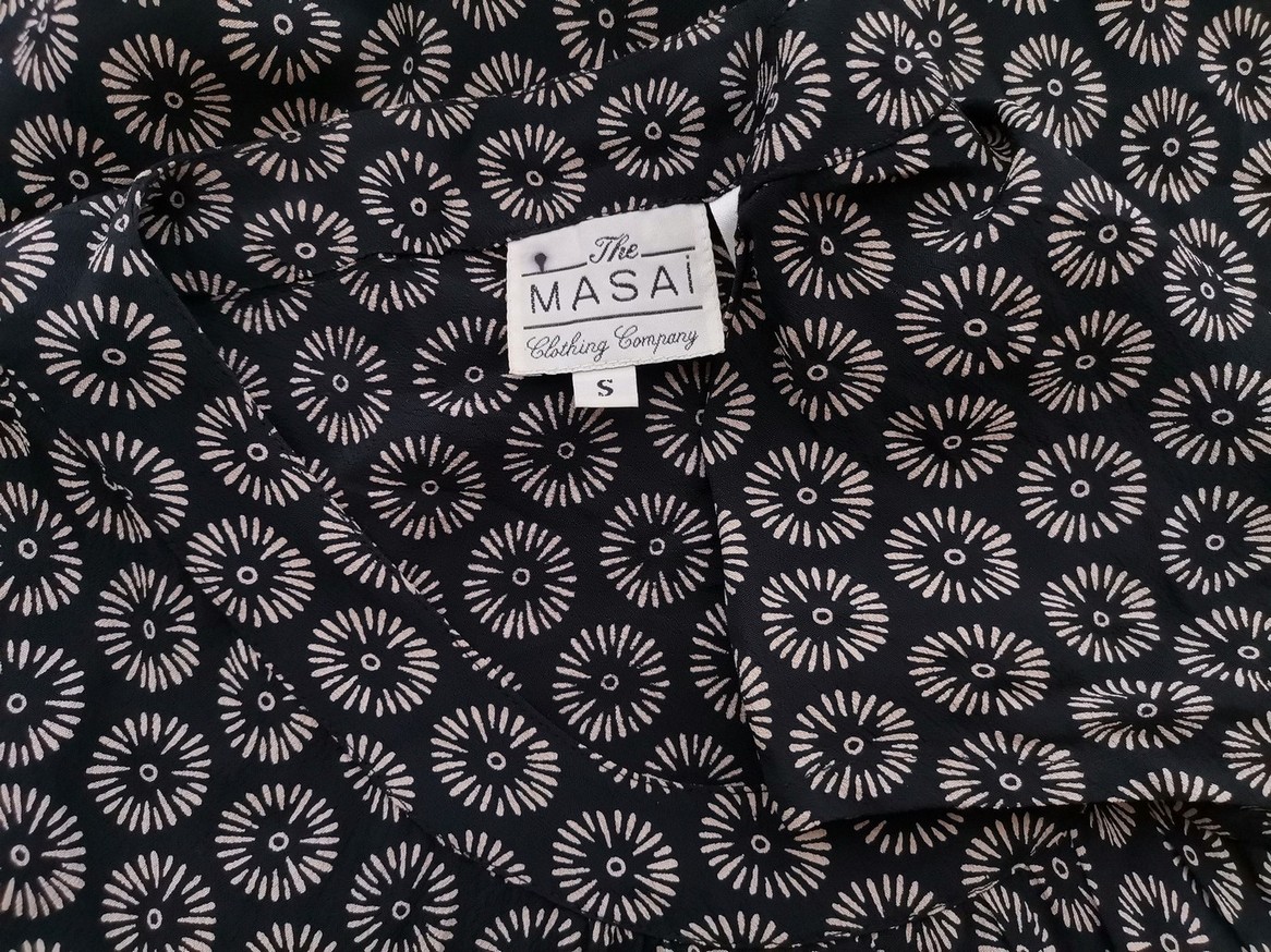 The Masai Rozmiar S Kolor Czarny Geometryczny Okrągły dekolt Tunika Bluzka Krótki rękaw Materiał Wiskoza 100% The Masai Rozmiar S Kolor Czarny Geometryczny Okrągły dekolt Tunika Bluzka Krótki rękaw Materiał Wiskoza 100%