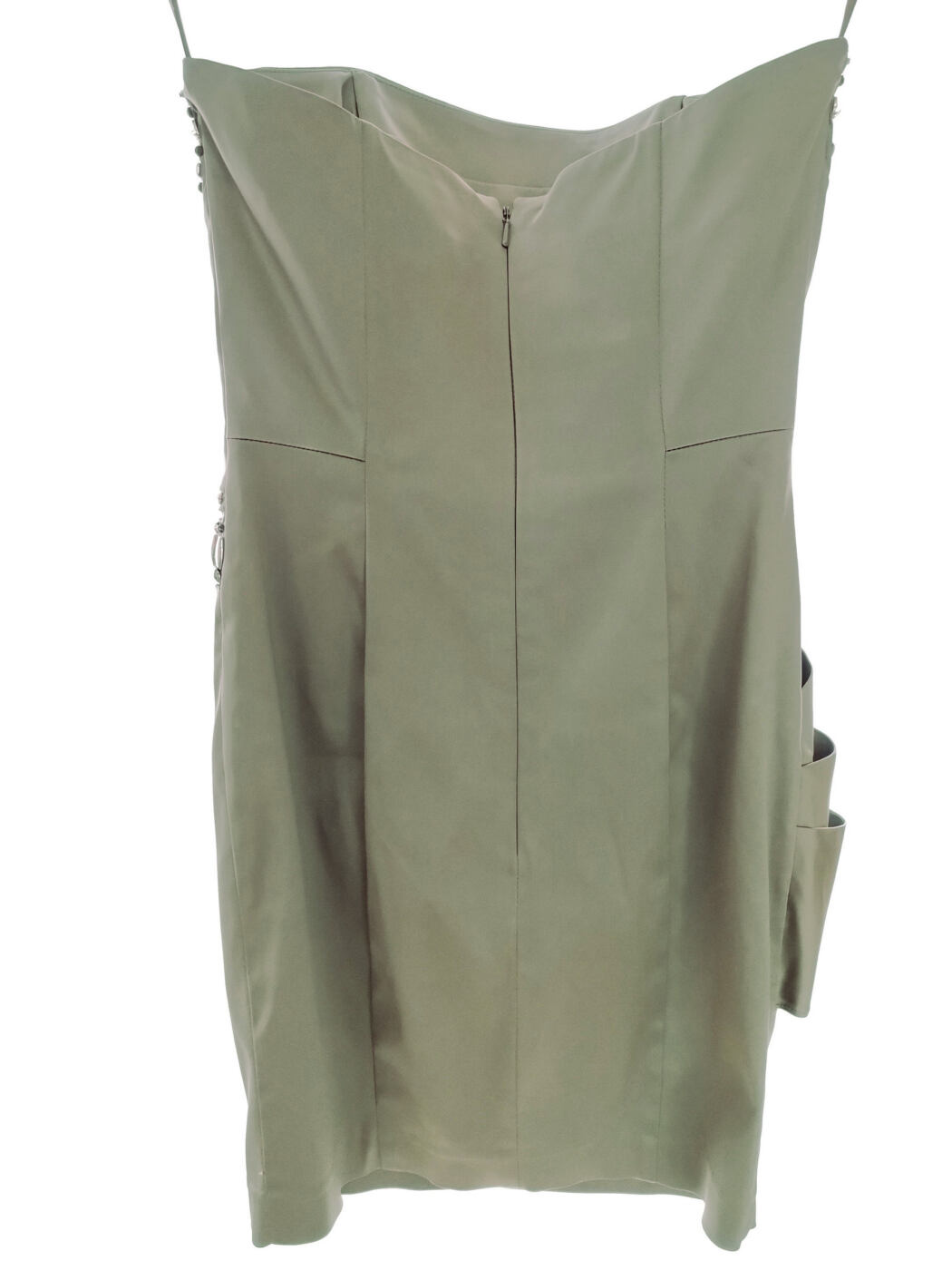Jane norman Rozmiar 6 (34) Kolor Khaki Kwadratowy dekolt Sukienka Bodycon Bezrękawnik Krótka Jane norman Rozmiar 6 (34) Kolor Khaki Kwadratowy dekolt Sukienka Bodycon Bezrękawnik Krótka