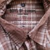 BOYS OF EUROPE Rozmiar XXL Kolor Brązowy Krata Kołnierz Męska Koszula Casual Krótki rękaw Materiał Bawełna 100%
