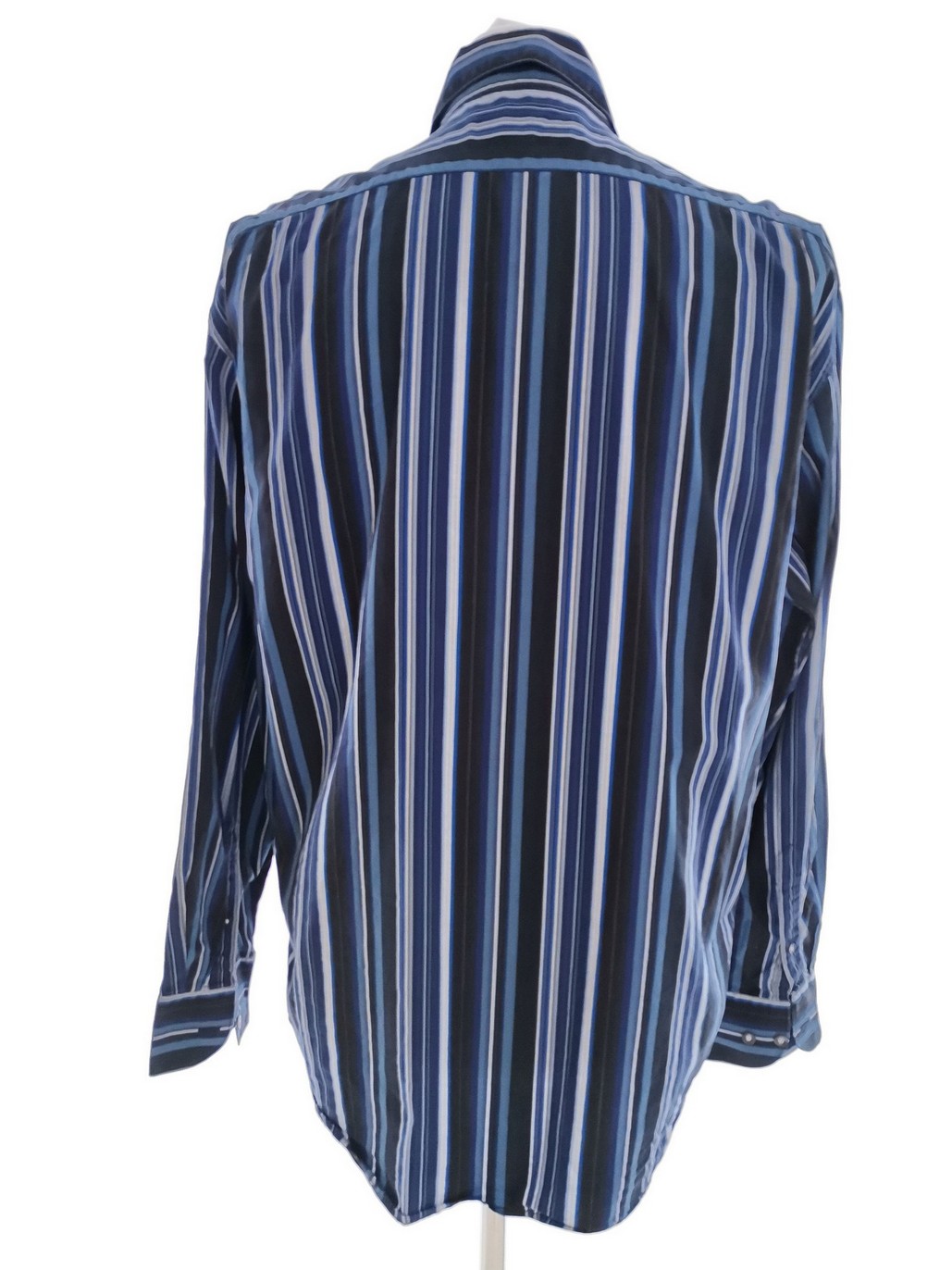 BEN SHERMAN Rozmiar XL Kolor Czarny Pasy Kołnierz Męska Koszula Casual Długi rękaw Materiał Bawełna 100%