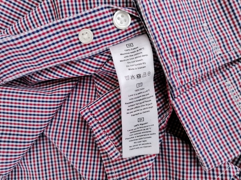 TM Lewin Rozmiar 15.5 (36) Kolor Czerwony Krata Kołnierz Męska Koszula Elegancka Długi rękaw Materiał Bawełna 100%