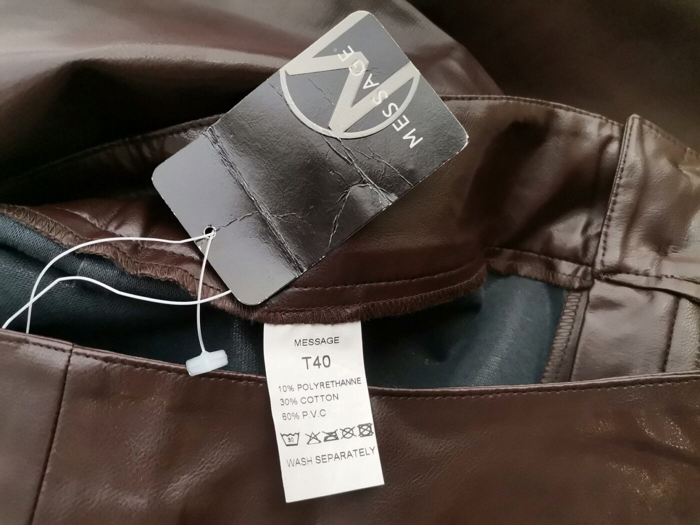 Message Rozmiar 40 Kolor Brązowy Spodnie Eleganckie