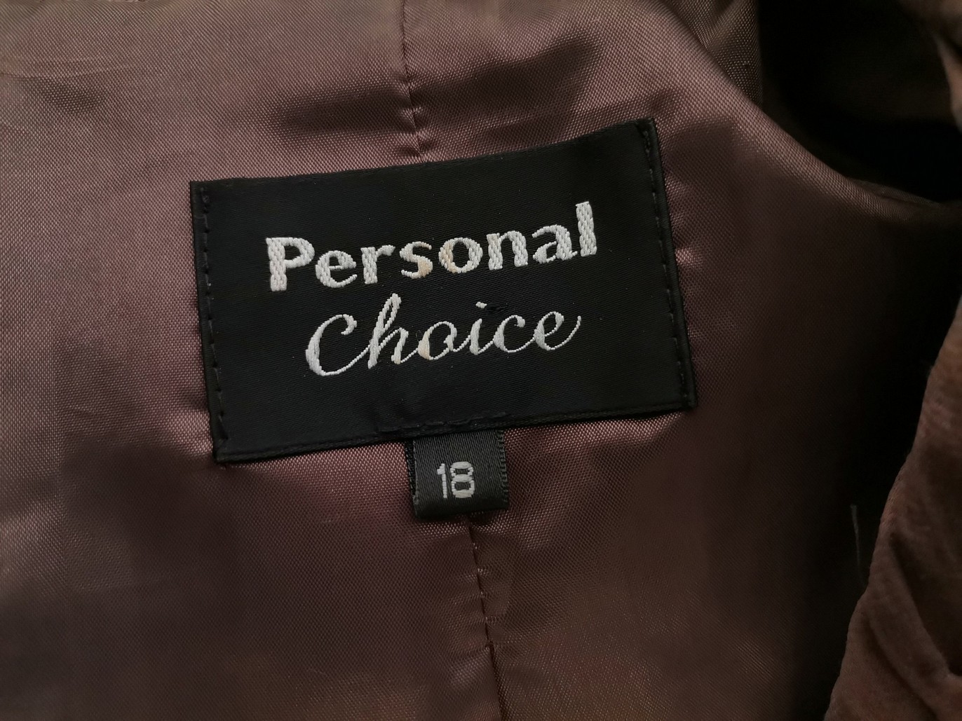 Personal choice Rozmiar 18 (46) Kolor Brązowy Kołnierz Żakiet z zapięciem Długi rękaw Materiał Jedwab