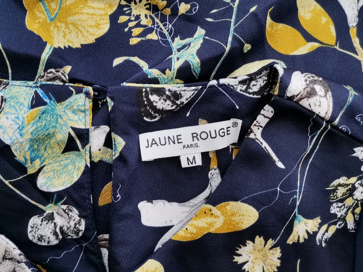 Jaune Rouge Paris Rozmiar M Kolor Granatowy Okrągły dekolt Bluzka Długi rękaw