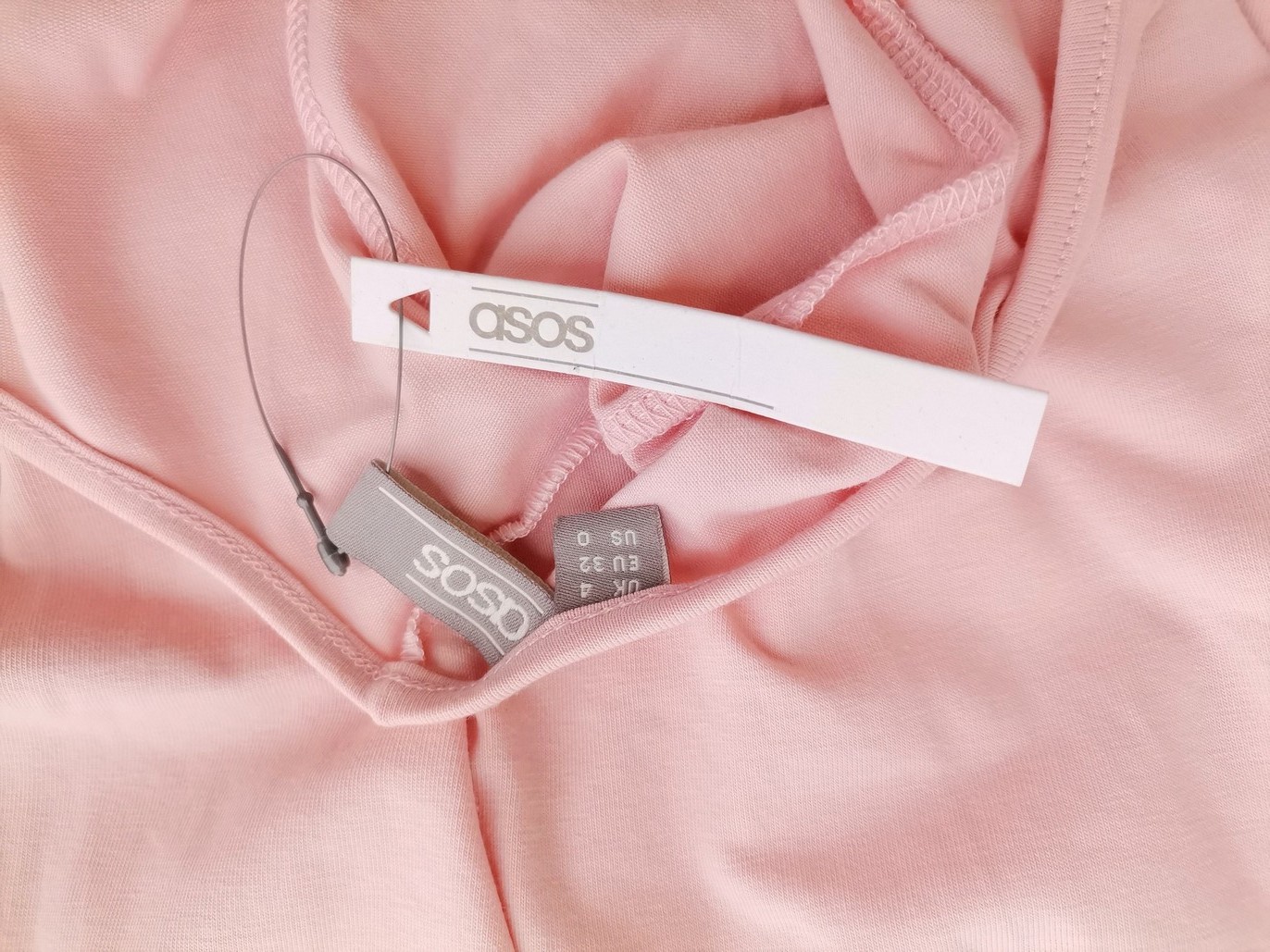 ASOS Rozmiar 4 (32) Kolor Pudrowy Róż Dekolt U Sukienka A-Line Krótki rękaw Midi Materiał Bawełna ASOS Rozmiar 4 (32) Kolor Pudrowy Róż Dekolt U Sukienka A-Line Krótki rękaw Midi Materiał Bawełna