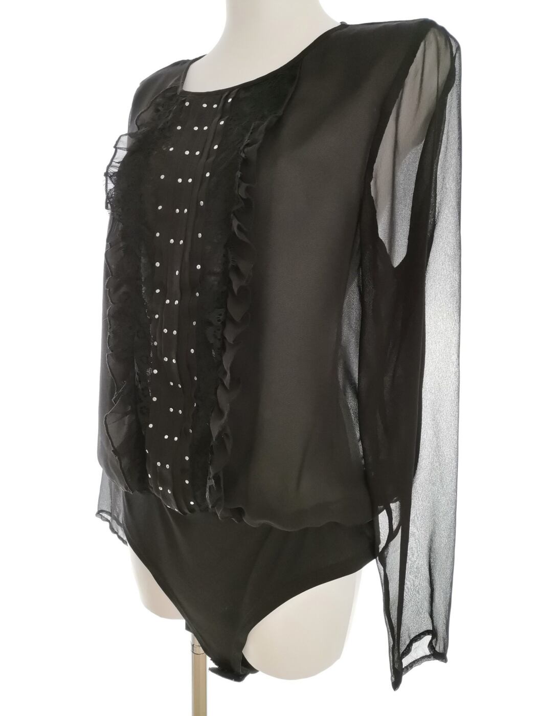 River island Rozmiar 16 (42) Okrągły dekolt Bluzka Top na ramiączka Długi rękaw