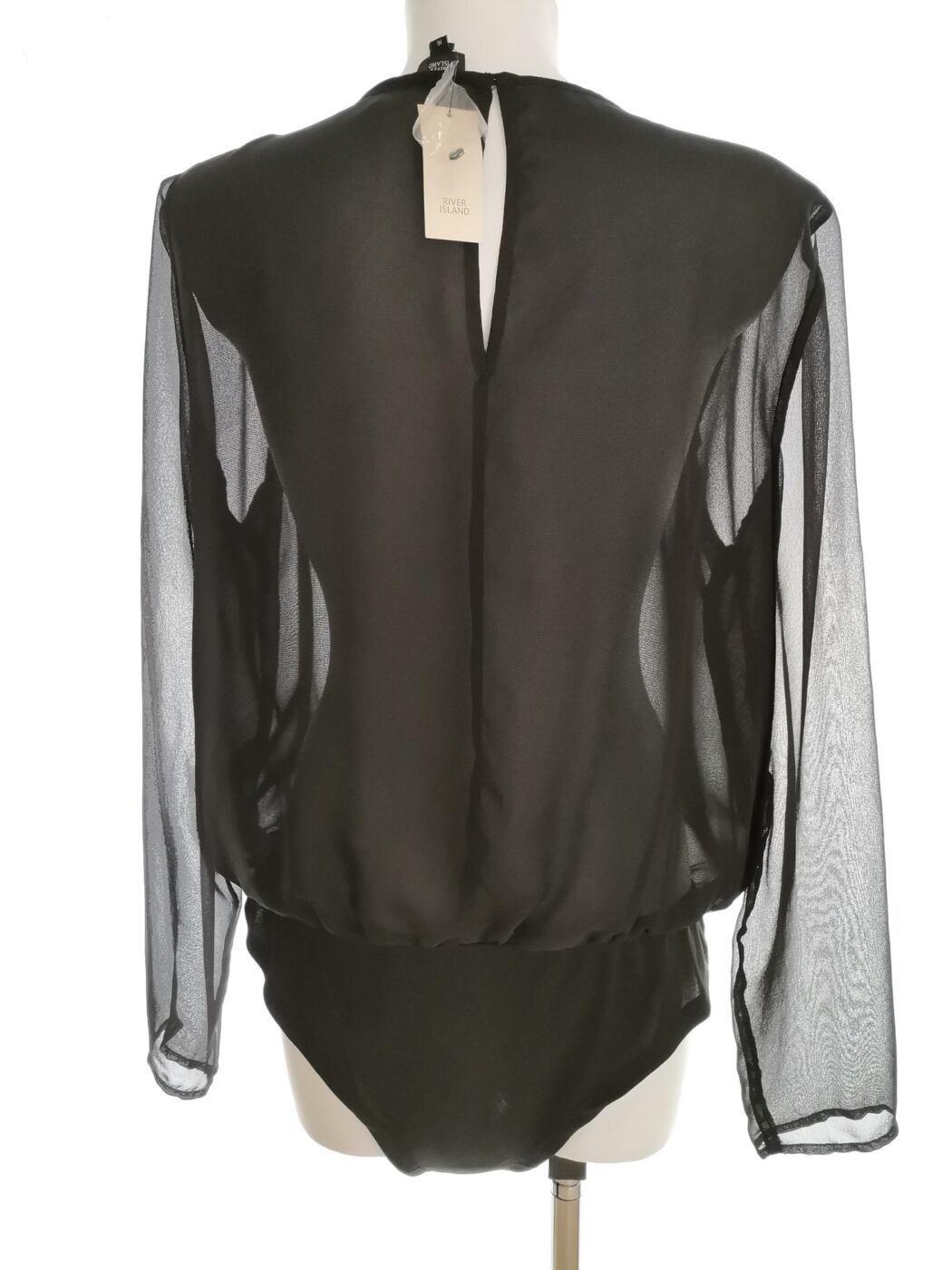 River island Rozmiar 16 (42) Okrągły dekolt Bluzka Top na ramiączka Długi rękaw