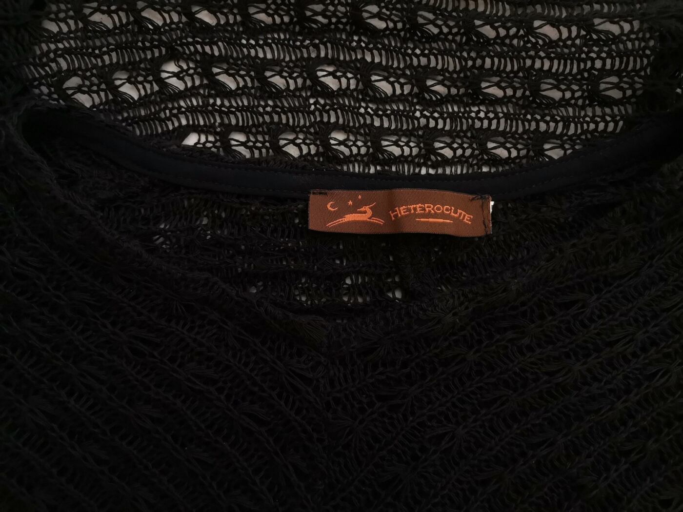 Heteroclite Rozmiar 48 Kolor Czarny Crew Neck Tunika Bluzka Dzianina Długi rękaw Heteroclite Rozmiar 48 Kolor Czarny Crew Neck Tunika Bluzka Dzianina Długi rękaw