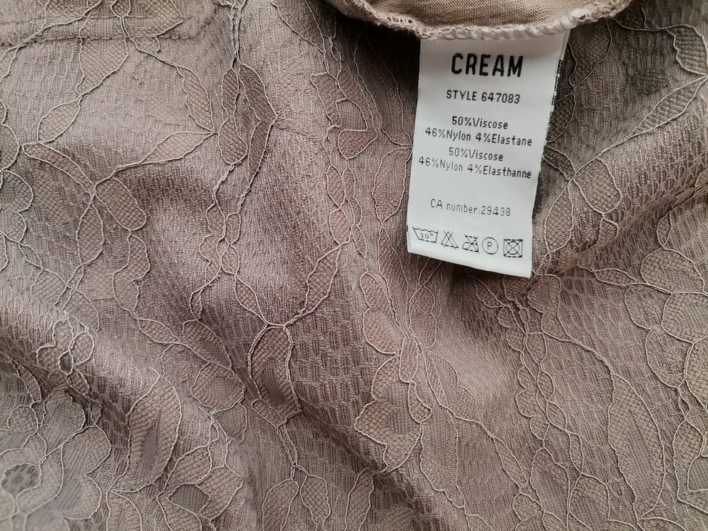 Cream Rozmiar XL Kolor Beżowy W serek Sukienka Prostokątna Bezrękawnik Midi Materiał Wiskoza Cream Rozmiar XL Kolor Beżowy W serek Sukienka Prostokątna Bezrękawnik Midi Materiał Wiskoza