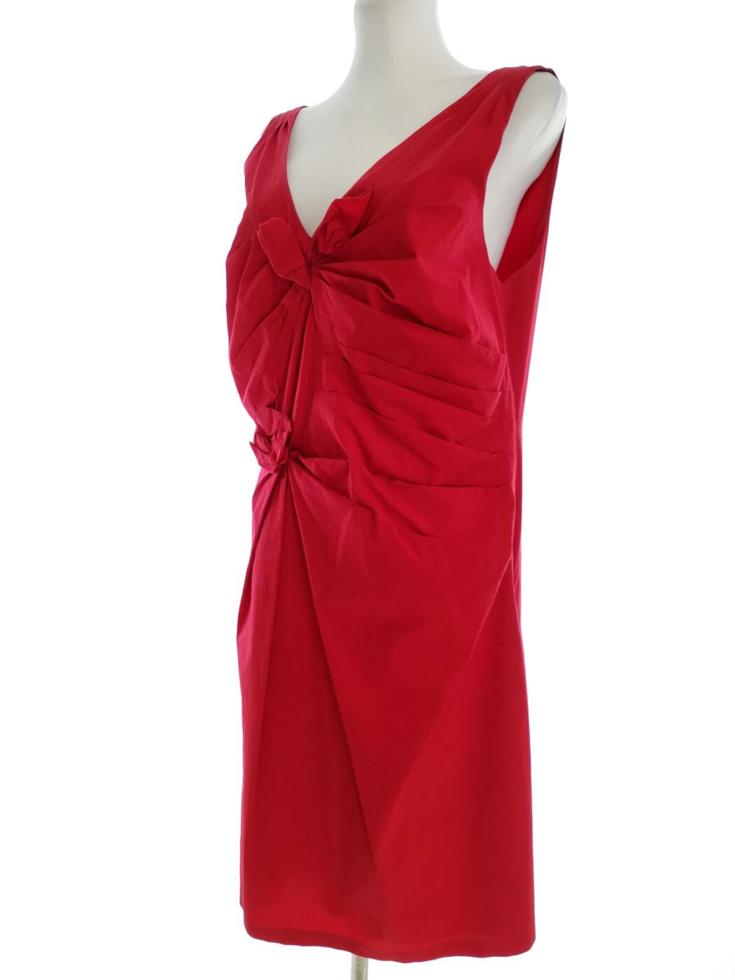 Coast Rozmiar 16 (44) Kolor Czerwony W serek Sukienka Bodycon Bezrękawnik Midi Materiał Bawełna Coast Rozmiar 16 (44) Kolor Czerwony W serek Sukienka Bodycon Bezrękawnik Midi Materiał Bawełna