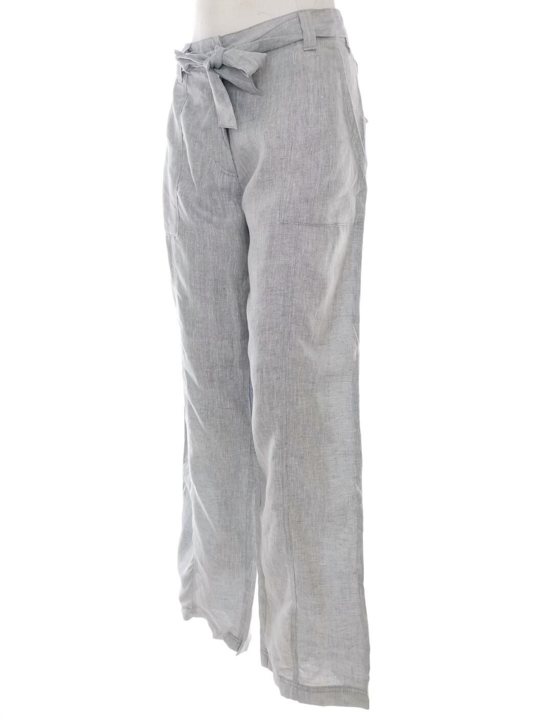 Eddie Bauer Rozmiar 42 Kolor Niebieski Spodnie Casual Materiał Len 100%