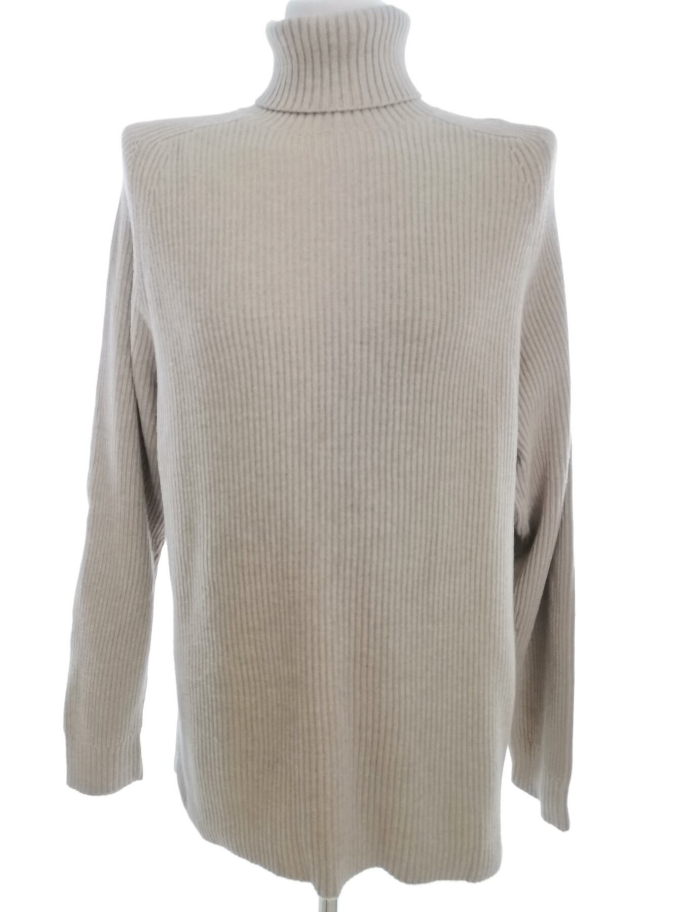 Gap Rozmiar XL Kolor Beżowy Męski Sweter Długi rękaw Materiał Bawełna 100%