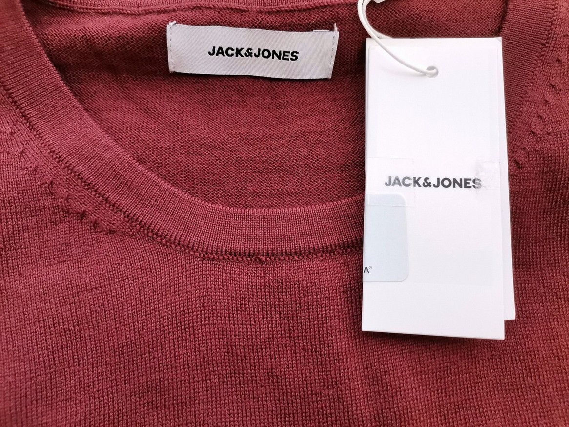 IMG_20210519_143442.jpg Jack & jones Rozmiar L Kolor Brązowy Męski Sweter Długi rękaw Materiał Wełna 100%