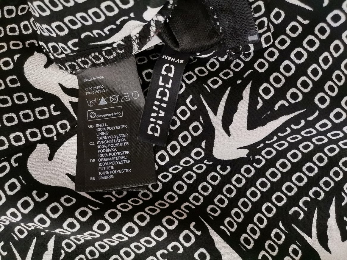 H&m Rozmiar 38 Kolor Czarny Okrągły dekolt Sukienka A-Line Krótki rękaw Do Kolan H&m Rozmiar 38 Kolor Czarny Okrągły dekolt Sukienka A-Line Krótki rękaw Do Kolan