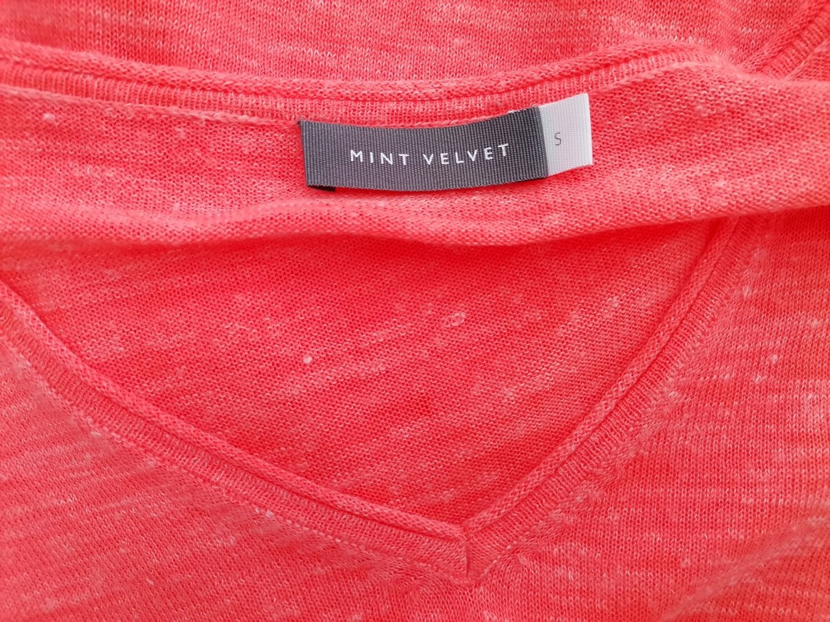 IMG_20210520_111240.jpg Mint Velvet Rozmiar S Kolor Pomarańczowy W serek Sweter Długi rękaw Materiał Akryl