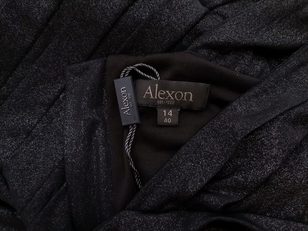 Alexon Rozmiar 14 (40) Kolor Czarny W serek Sukienka Bodycon Bezrękawnik Midi Alexon Rozmiar 14 (40) Kolor Czarny W serek Sukienka Bodycon Bezrękawnik Midi