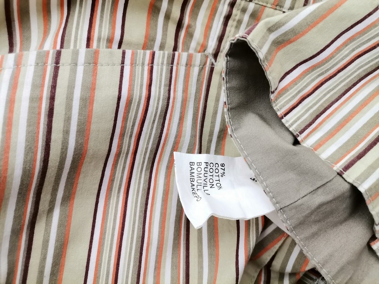 Fabio di Agostini Rozmiar S Kolor Khaki Pasy Spodnie Casual Materiał Bawełna