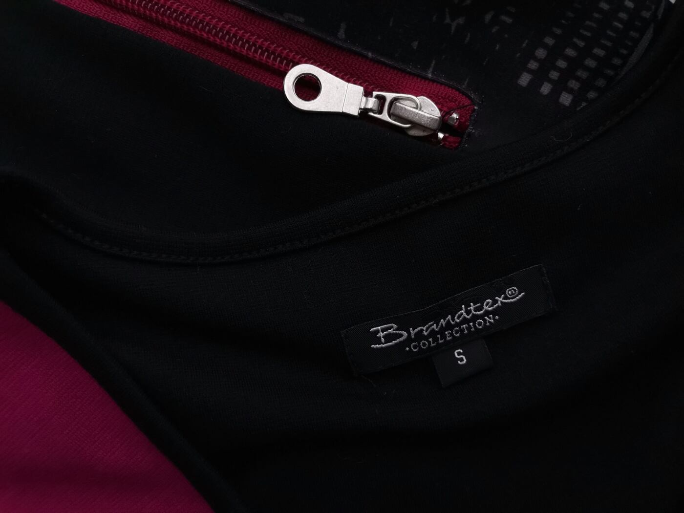 Brandtex Rozmiar S Kolor Czarny Okrągły dekolt Sukienka Sweterkowa Rękaw 3/4 Do Kolan Brandtex Rozmiar S Kolor Czarny Okrągły dekolt Sukienka Sweterkowa Rękaw 3/4 Do Kolan