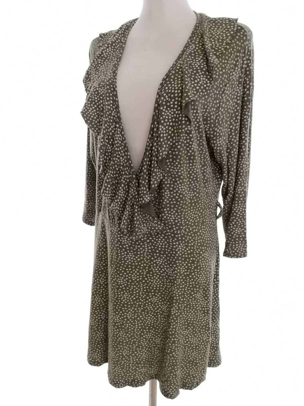 Limited Collection Rozmiar 18 (46) Kolor Khaki Geometryczny Głęboki Serek Tunika Bluzka Rękaw 3/4 Materiał Wiskoza Limited Collection Rozmiar 18 (46) Kolor Khaki Geometryczny Głęboki Serek Tunika Bluzka Rękaw 3/4 Materiał Wiskoza