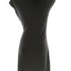 Rozmiar 34/36 Kolor Czarny Drapowany dekolt Sukienka Bodycon Krótki rękaw Do Kolan